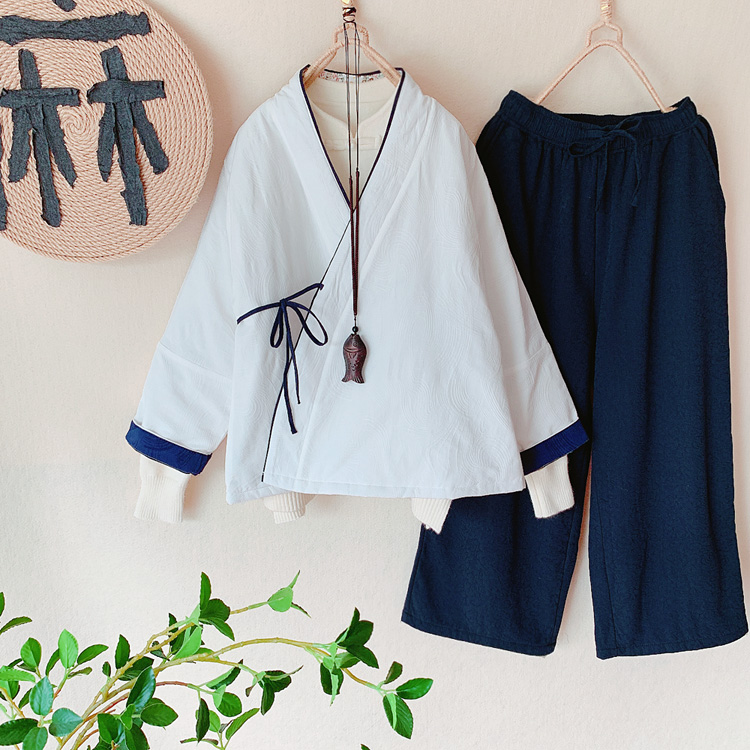 中国风复古文艺棉麻禅意棉袄棉裤