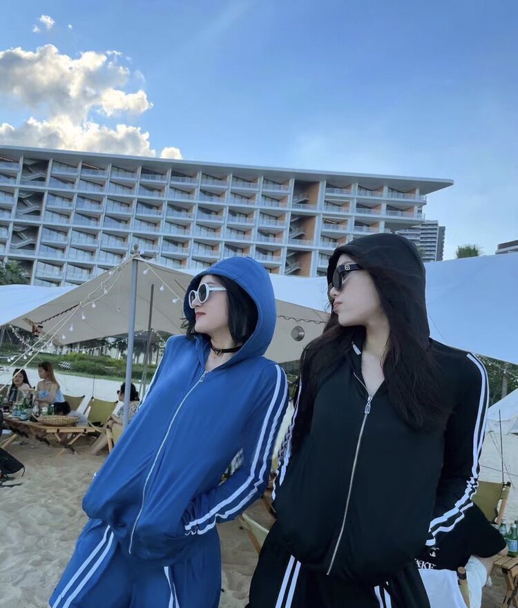 牛奶丝面膜防晒衣女薄款欧洲站2024年夏新款连帽开衫防晒运动外套