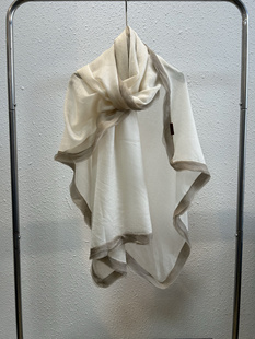 经典永恒 山羊绒/真丝轻盈防晒长披肩/围巾200*74厘米