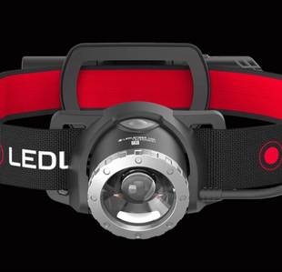 德国ledlenser h8r户外强光徒步夜钓18650电池充电头灯