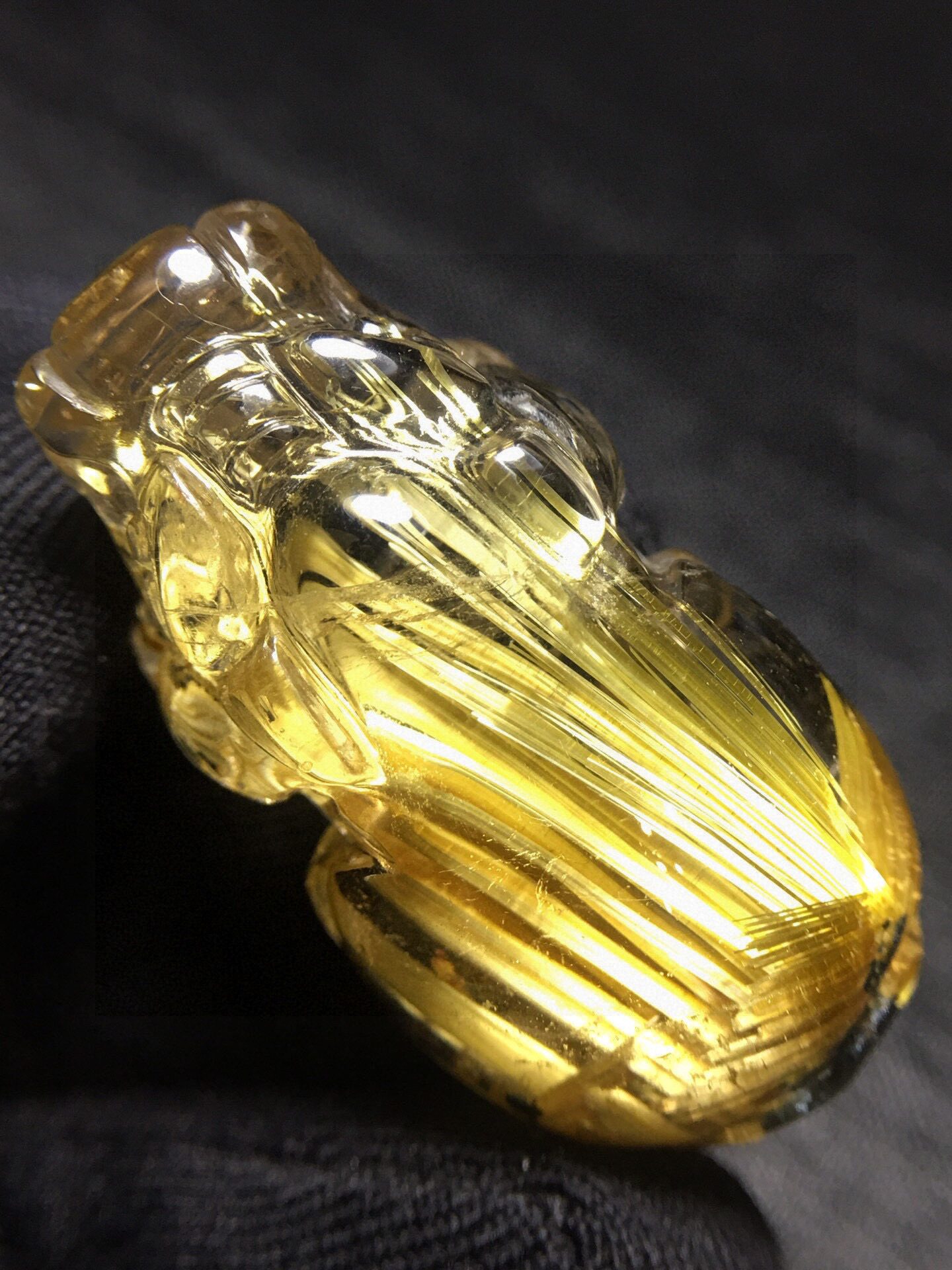 天然金发晶钛晶貔貅板钛猫眼吊坠手链配饰男女款髪晶戒指耳坠手串