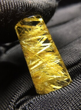 天然巴西钛晶无事牌水滴爱心吊坠金发晶原石裸石水晶挂件一物一图