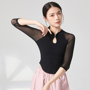 广场舞演出服舞蹈裙搭配网纱上衣女古典舞纱衣现代舞跳舞练功服装