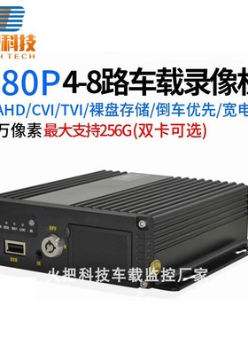 1080P高清SD卡机4路车载监控录像机大巴校车客车货车AHD主机MDVR