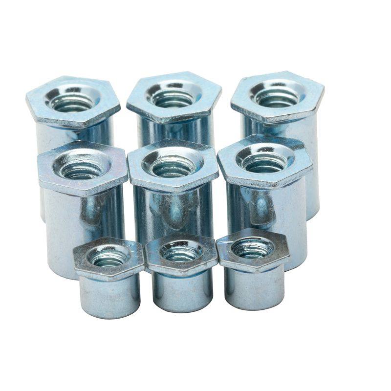 镀锌通孔压铆螺母柱碳钢六角