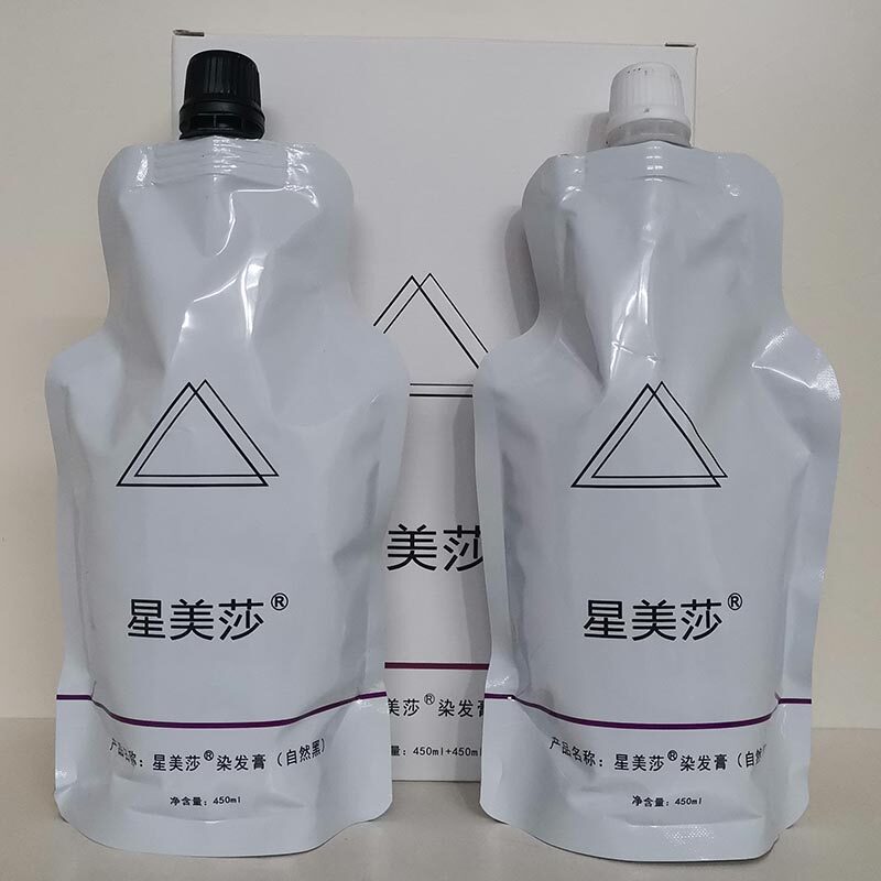 星美莎染发膏自然黑真不沾焗油膏图片