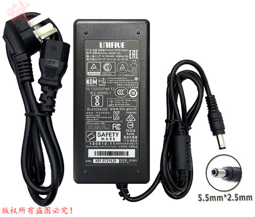 UNIFIVE优源科技DC12V3A电源适配器型号UNI336-1230