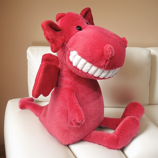 可爱大牙飞龙玩偶火龙公仔女生儿童安抚布娃娃毛绒玩具生日礼物