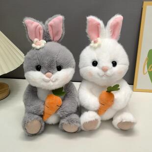 胡萝卜兔子玩偶少女心毛绒玩具小熊布娃娃情侣一对公仔生日礼物女