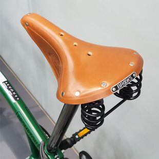 BROOKS B17弹簧牛皮自行车马鞍座垫 钢钉真皮车座 小布折叠车坐垫