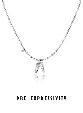 2045系列前置表达未来建筑不规则造型原创镀金项链圆珠链条精致