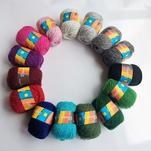 蒂伊丝h623巴斯绒紫色粉色花线