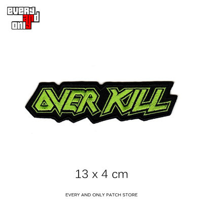 Overkill美国激流金属乐队LOGO立体刺绣Patch背标背贴布标布贴