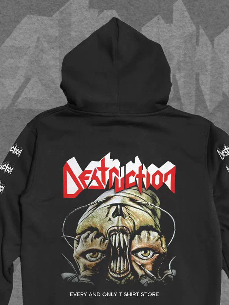Destruction Destroyer Вокал метал группа релиз из Агоне Зиппер стержни удерживающей куртки жилет