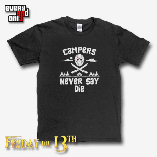 friday the 13th黑色星期五campers never say die男女棉短袖t恤