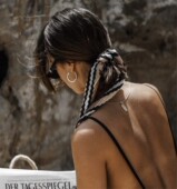 chic轻奢18K中性冷淡ins风钛钢celi风极简金属圆圈小众男女耳环