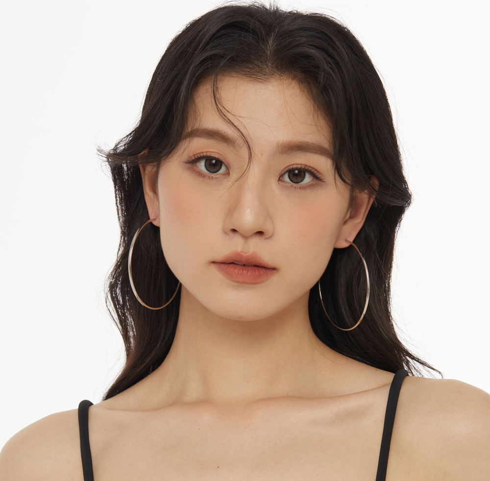 PDO 歐美耳圈大圓圈素圈潮氣質(zhì)圈圈款圓環(huán)形極簡歐美夸張耳環(huán)女