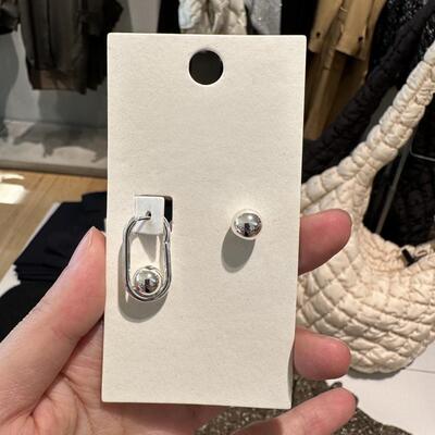 不对称耳环新款高级感轻奢复古