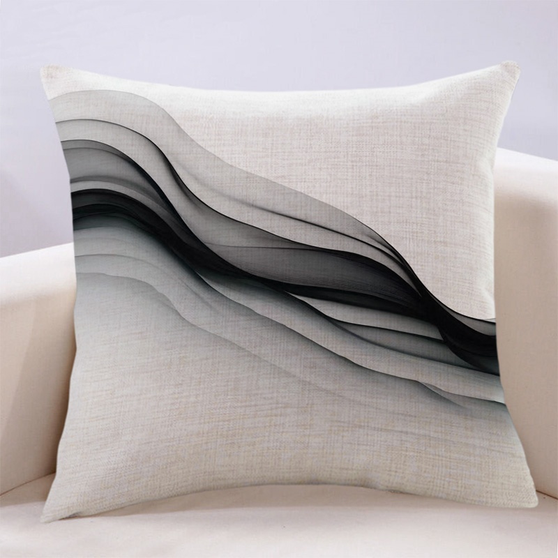 万燊现代风PP棉客厅黑白简约布艺