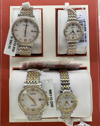 新款正品REIMAH雷迈手表女士石英表时尚水钻防水潮流女表L6110
