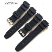 218H表带SGW300 500H AE1000 E橡胶PU凸口18适用卡西欧W S810W