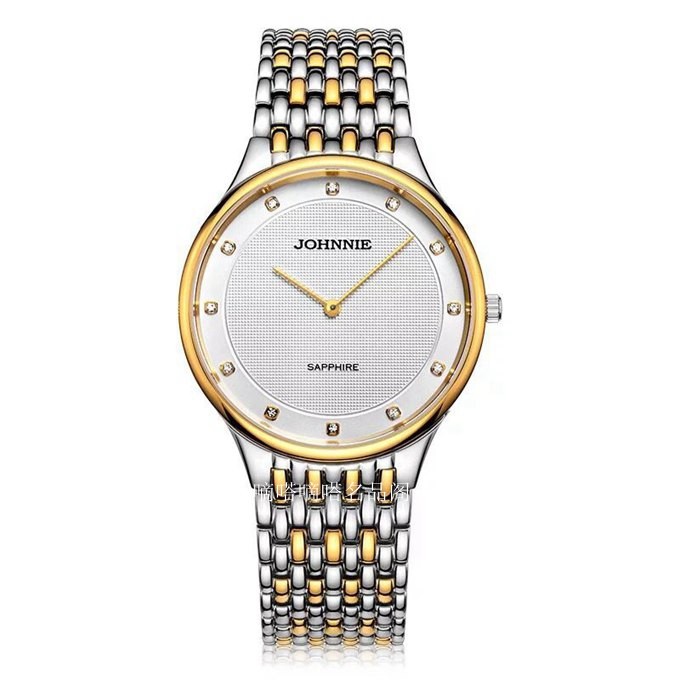 新款正品尊尼手表5057精钢防水耐磨镜面石英表情侣腕表商场同款