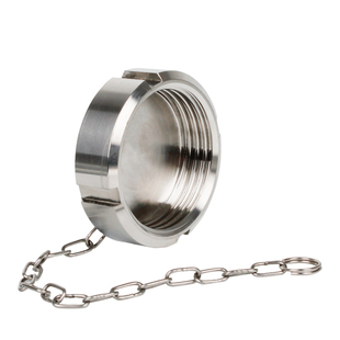 SMS活接头盲盖堵头螺帽带链条蒙盖threaded cover blind