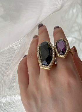 北欧轻奢ac重工超美街拍指环戒指