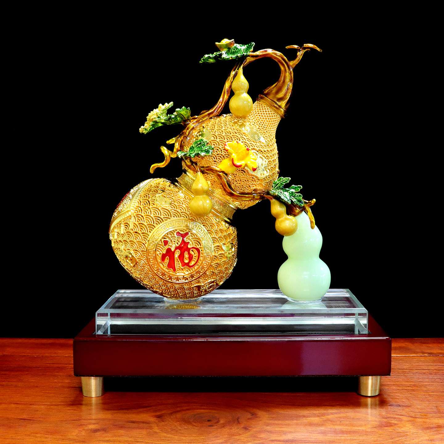 花丝福禄葫芦铜摆件客厅玄关博古架中式装饰送礼乔迁新居礼物高档