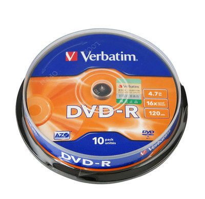 包邮 威宝 DVD 10P 威宝 DVD-R 16X 10片桶装 南通中环 AZO染料图片