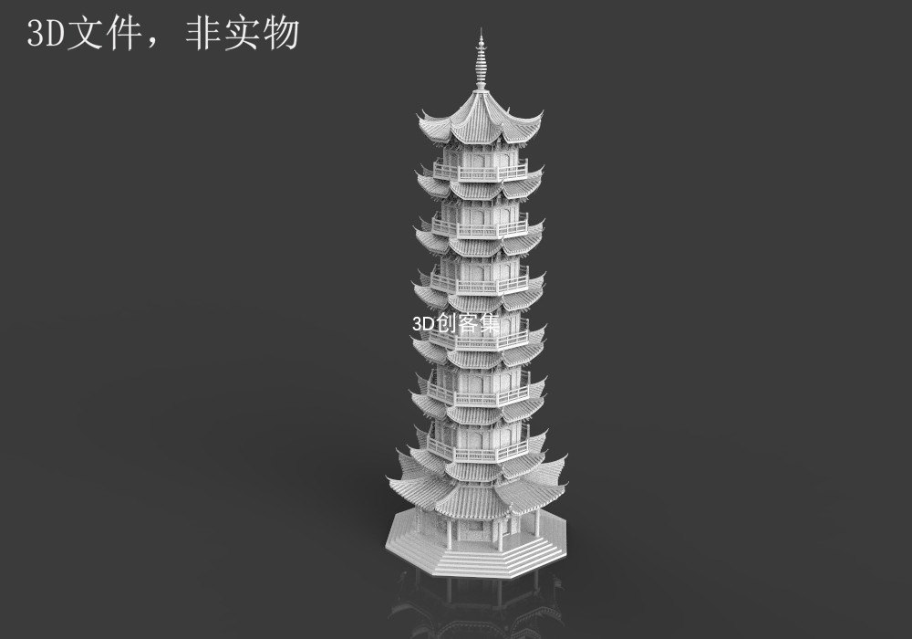 c4d数据/3d图/古建筑3d图/vr素材/3d素材(玲珑宝塔)