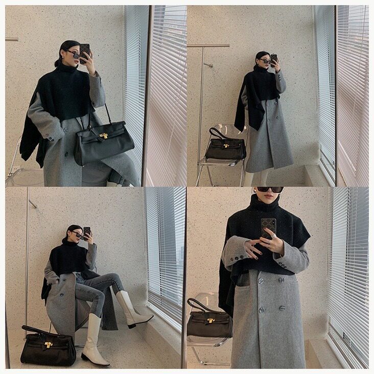 春秋套头个性披肩针织女士斗篷厚
