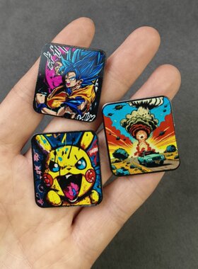 动漫金属爆炸汽车个性魔术贴章