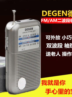 Degen/德劲 DE333德劲DE333带外放，指针式迷你收音机