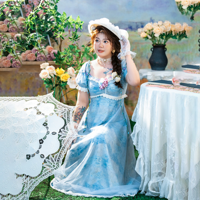 硬糖原创梦醒时分法式连衣裙夏季