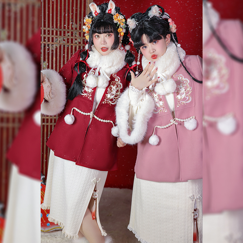 旗袍兔年汉元素显瘦套装