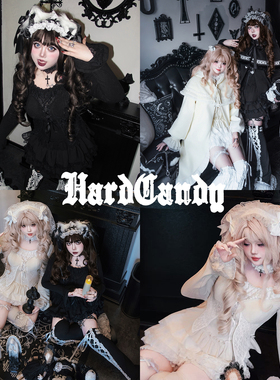 【2/9早10点New】硬糖大码原创双生蕾丝咪哥特系列胖mm氛围感套装