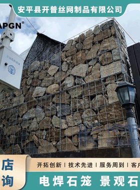 电焊石笼网铁丝网箱5mm10x10cm格宾公园景观装石头金属筐高镀锌材