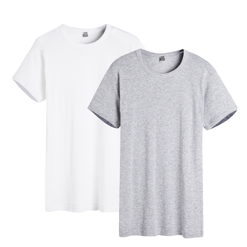 三枪男短袖纯棉打底衫老头衫运动汗衫男全棉t恤文化衫打底内衣