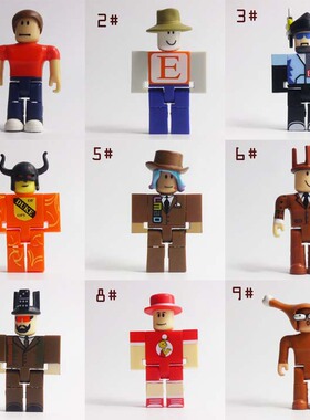 正版散货 ROBLOX游戏周边人偶积木人公仔可动手办模型摆件