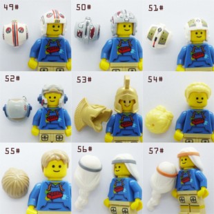 乐高 LEGO 散货 人仔头发 帽子 头饰 人仔配件 零件 金头盔