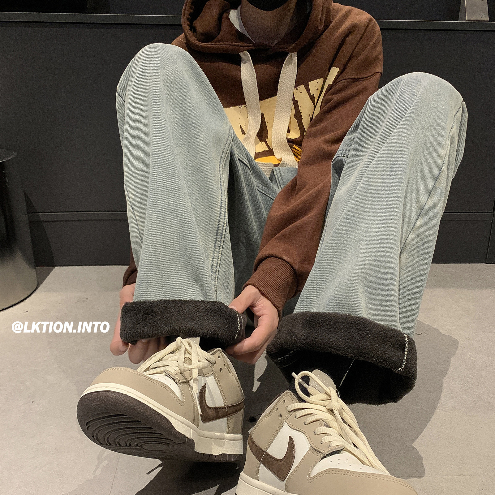 W18*P55控78直播主推款加绒加厚保暖直筒水洗牛仔裤男，男装牛仔裤，电商A249