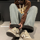 W18*P55控78直播主推款加绒加厚保暖直筒水洗牛仔裤男，男装牛仔裤，电商A249