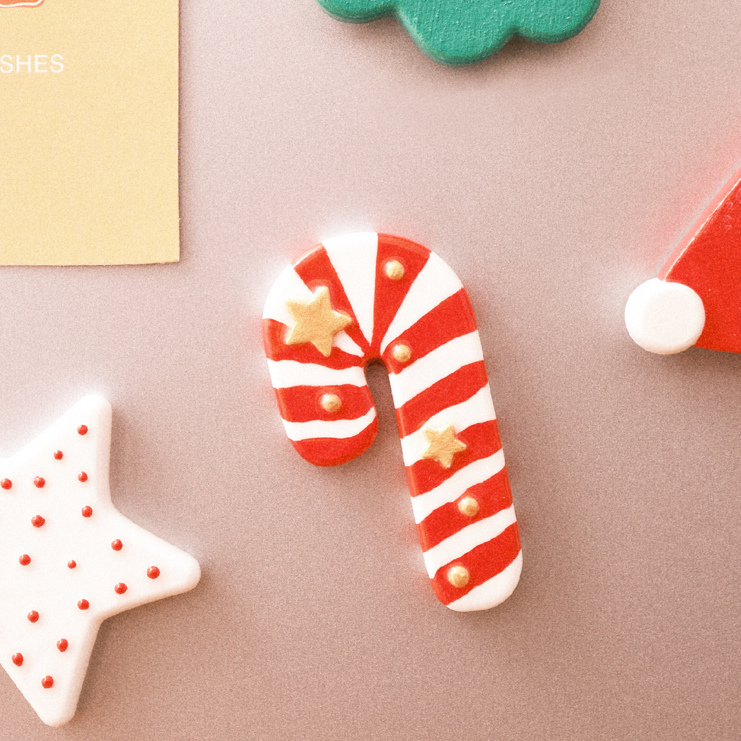 圣诞拐杖糖香薰石膏冰箱贴2025新款磁贴可爱原创手工扩香磁吸装饰