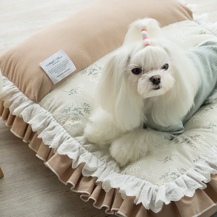 PetMan狗窝夏天宠物床中小型犬四季通用可拆洗泰迪软床垫猫窝