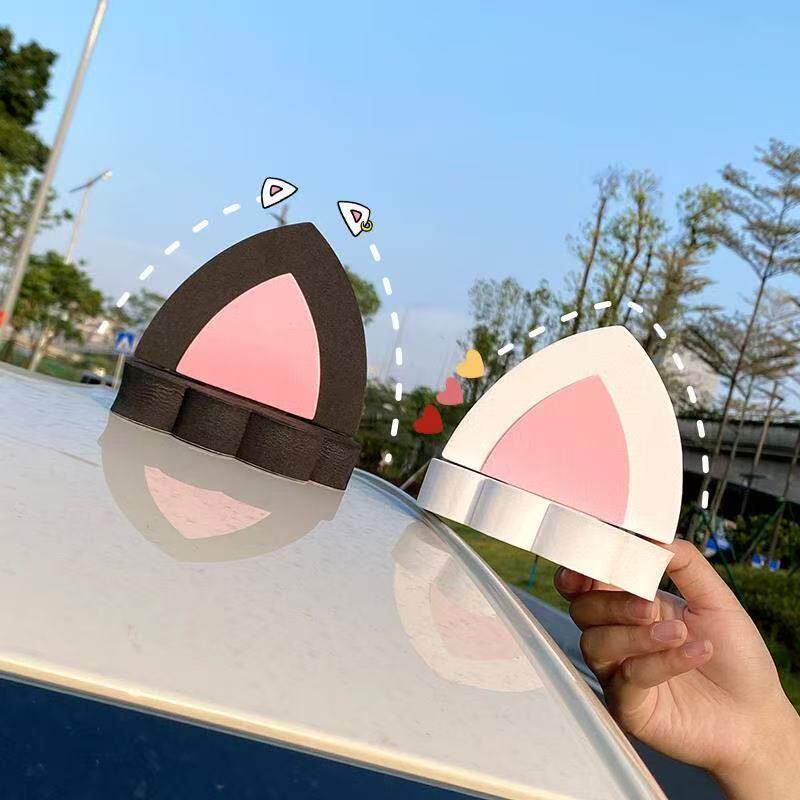 汽车车顶装饰外部摆件小车改装个性可爱卡通车外兔子猫耳朵装饰品