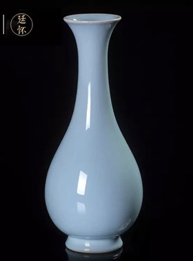 玉壶春花瓶汝州摆件