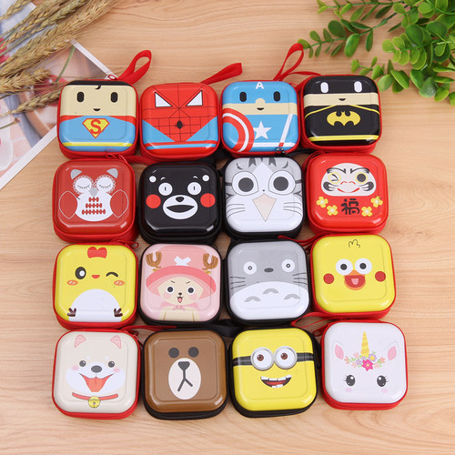 马口铁方形零钱包儿童毛绒玩具