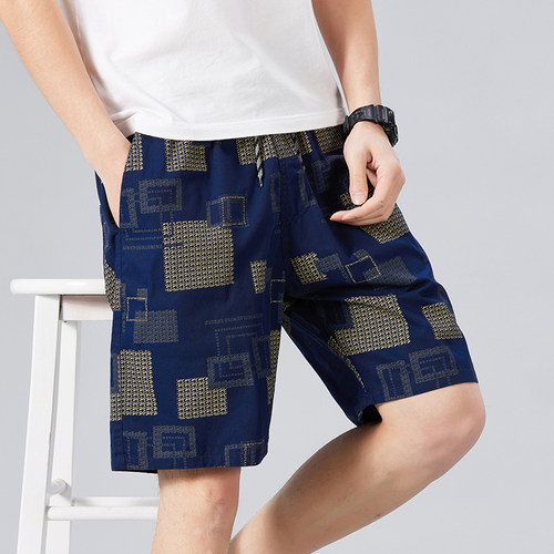 沙滩裤男夏季纯棉男装薄款短裤