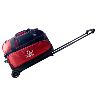 PBS新品1680D标准双球包拉杆保龄球包保龄球袋两球包两球袋 红黑